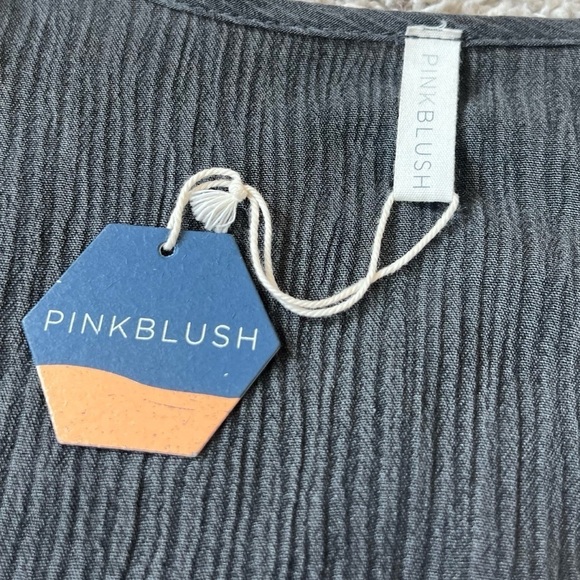 NWT Pinkblush Lightweight Gray Kimono Long Cardigan Open Medium All Seasons - Picture 8 of 9